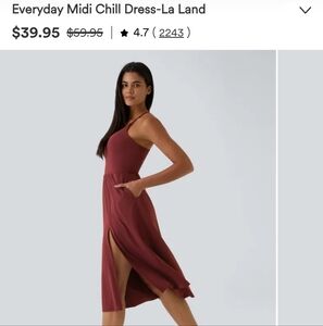 HALARA Burgundy Midi Dress